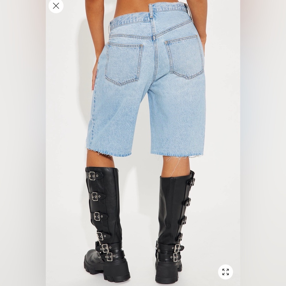 Light Blue Denim Jorts - Picture 3 of 5